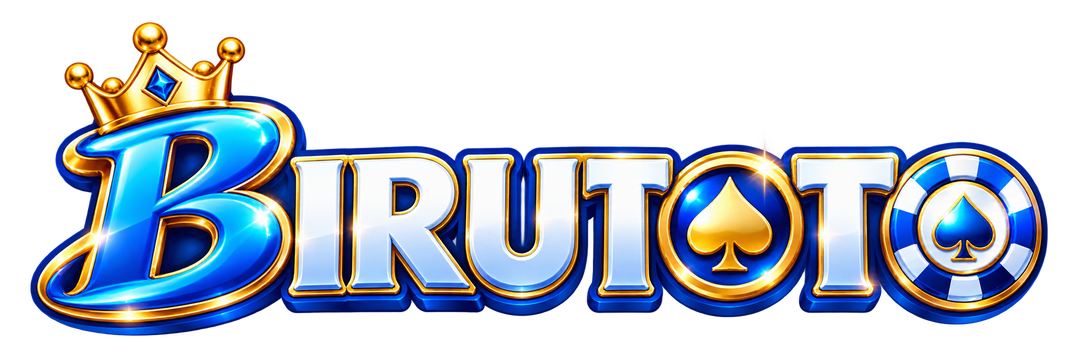 Logo BIRUTOTO biru putih dengan huruf B bermahkota